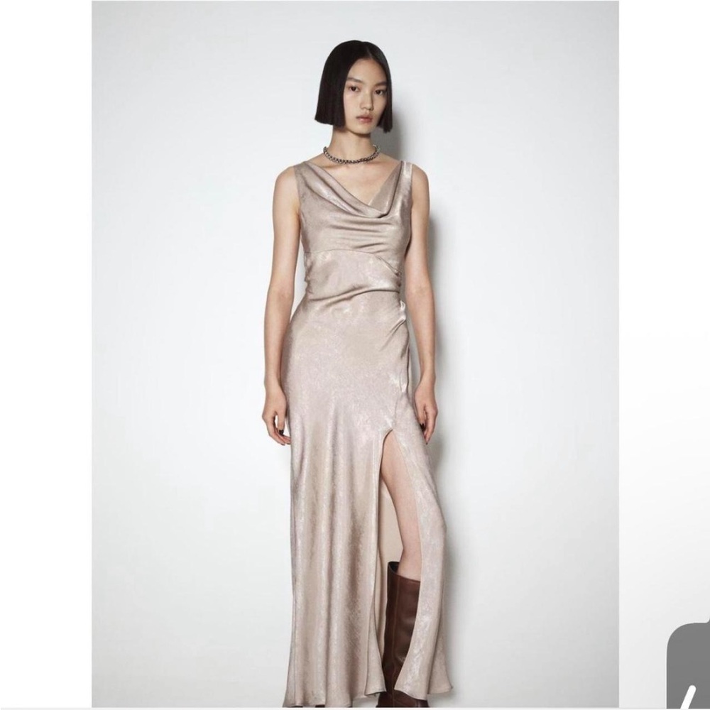 ZARA Draped Lingerie Style Dress | XS